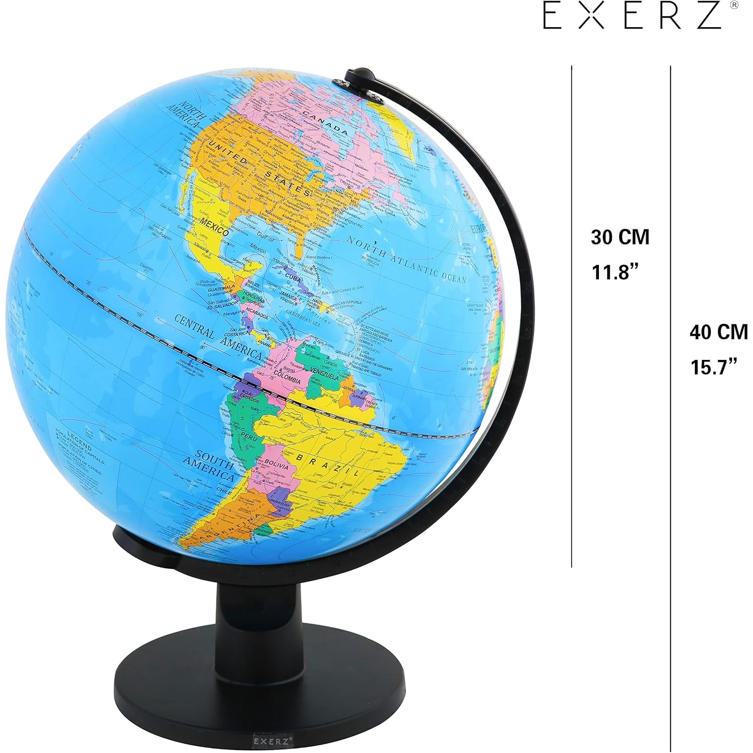 Large Educational World Globe 30cm