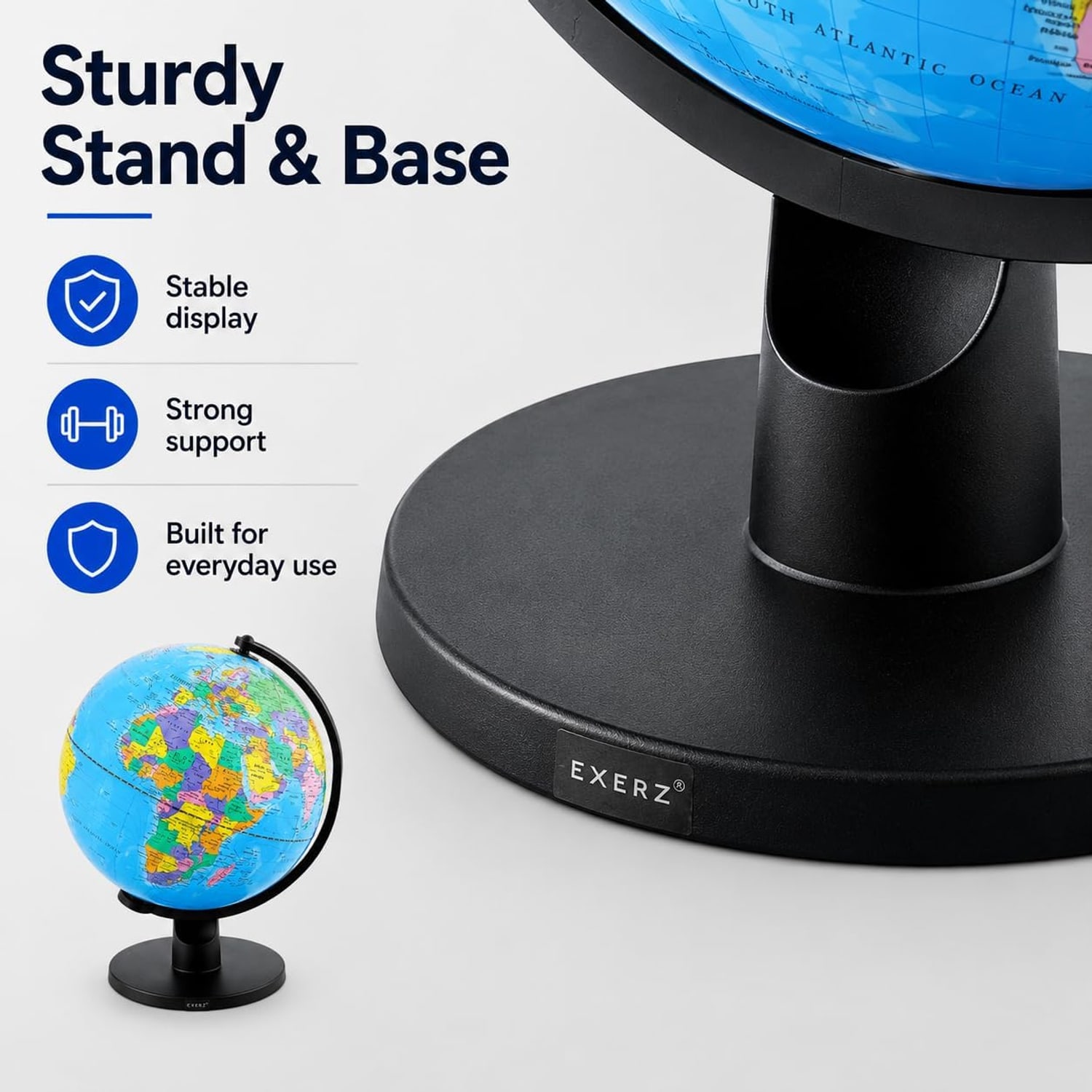 Large Educational World Globe 30cm
