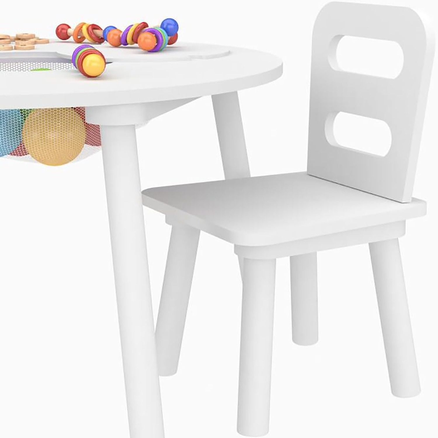 Wooden Kids Storage Table and 2 Chairs: image 5