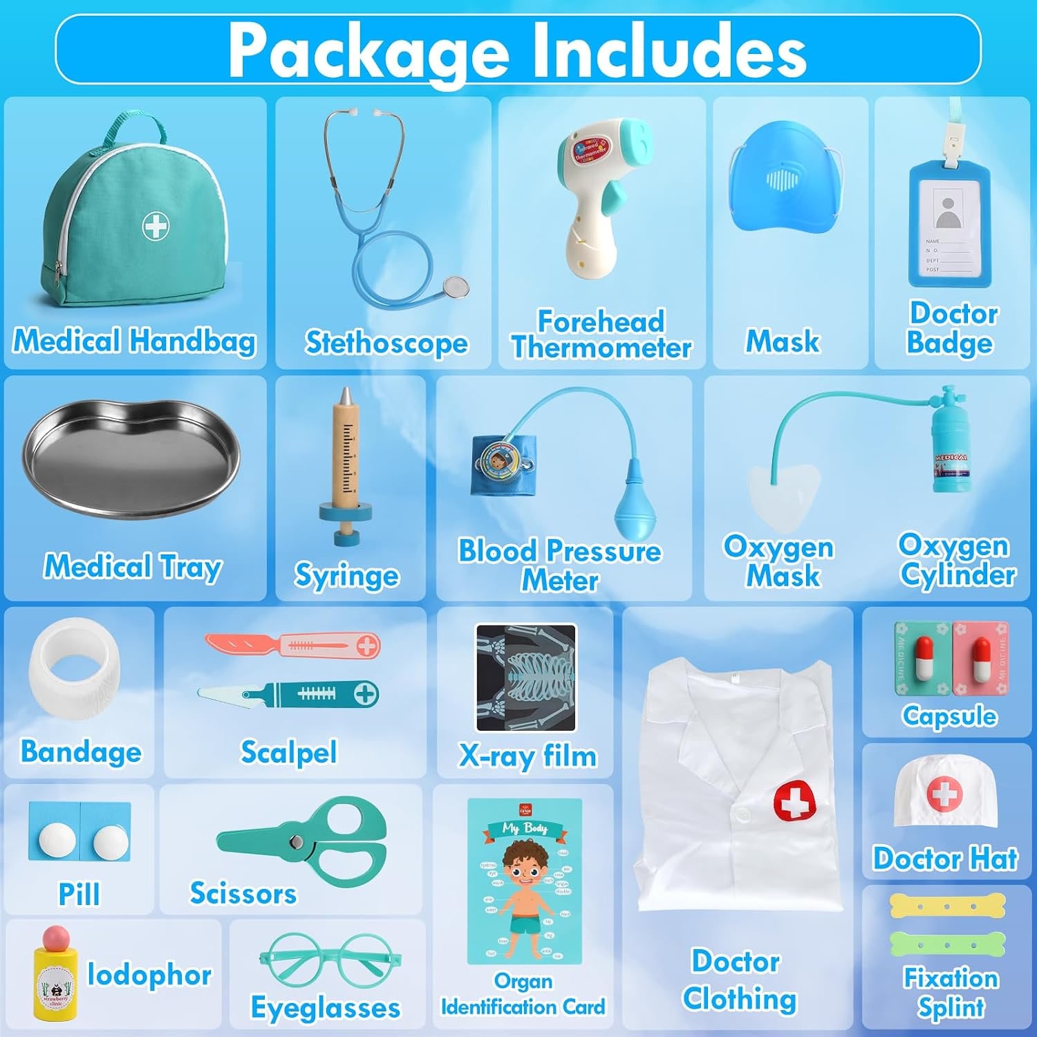 Kids Doctor Play Set with Stethoscope and Medical Tools: image 5