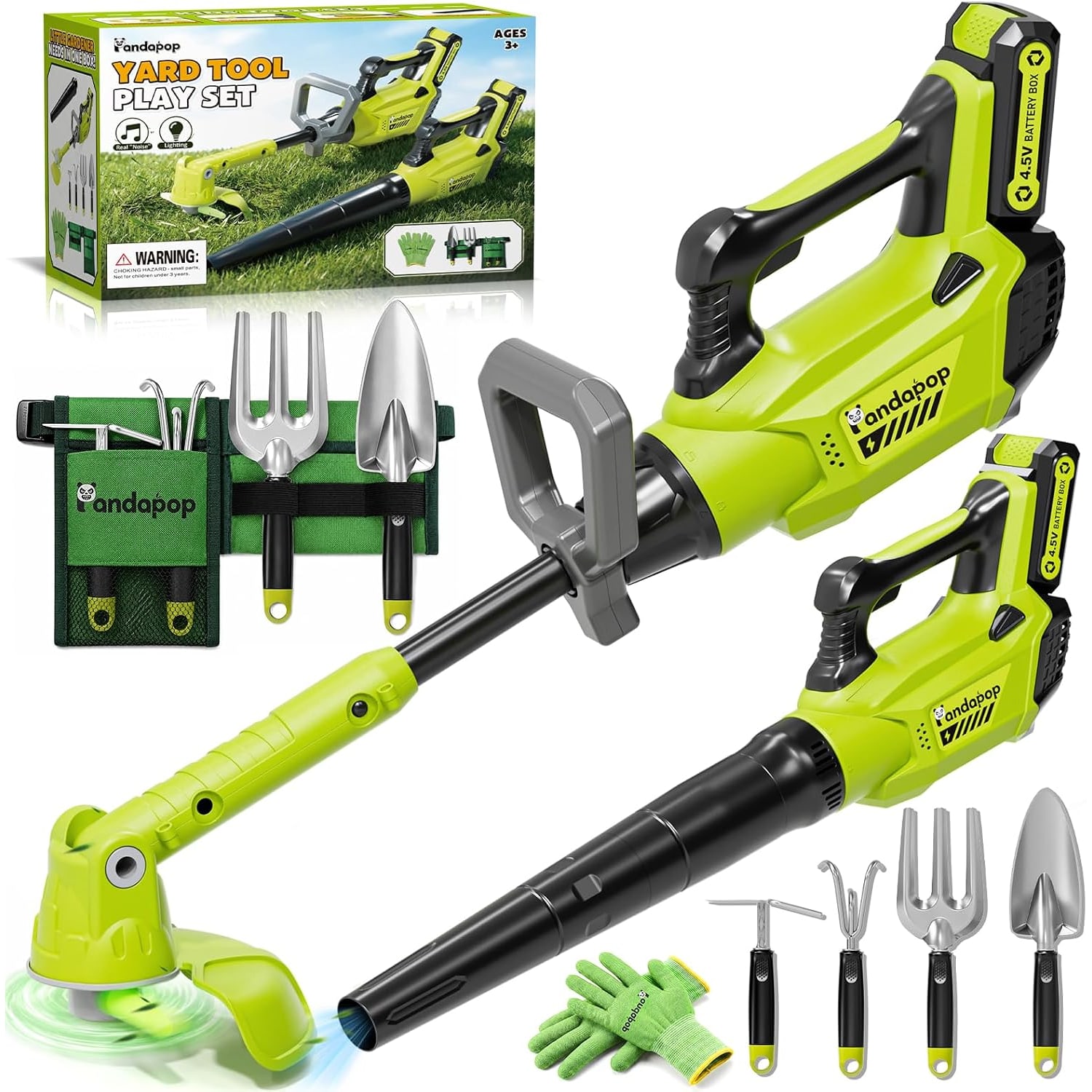 Toy Strimmer and Leaf Blower Garden Play Set