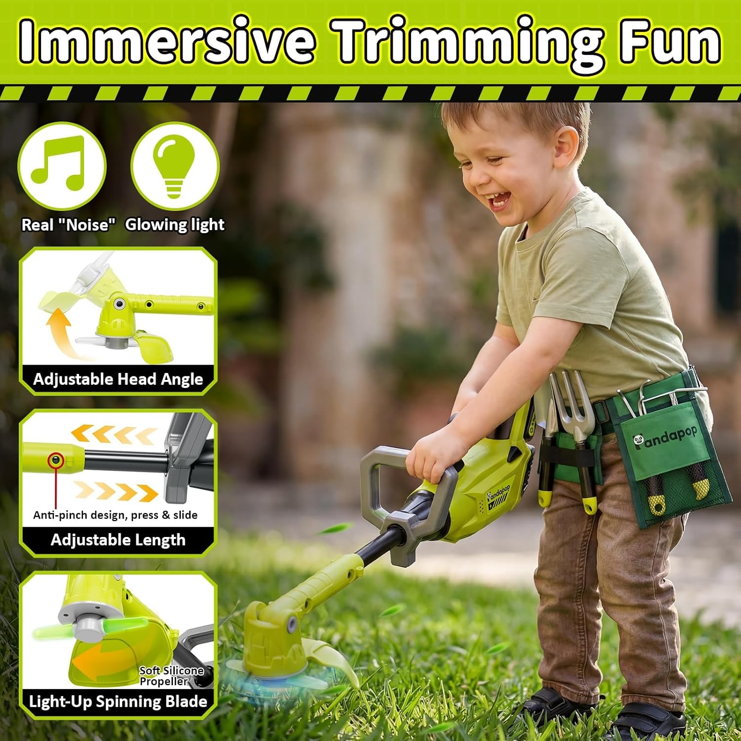 Toy Strimmer and Leaf Blower Garden Play Set: image 4