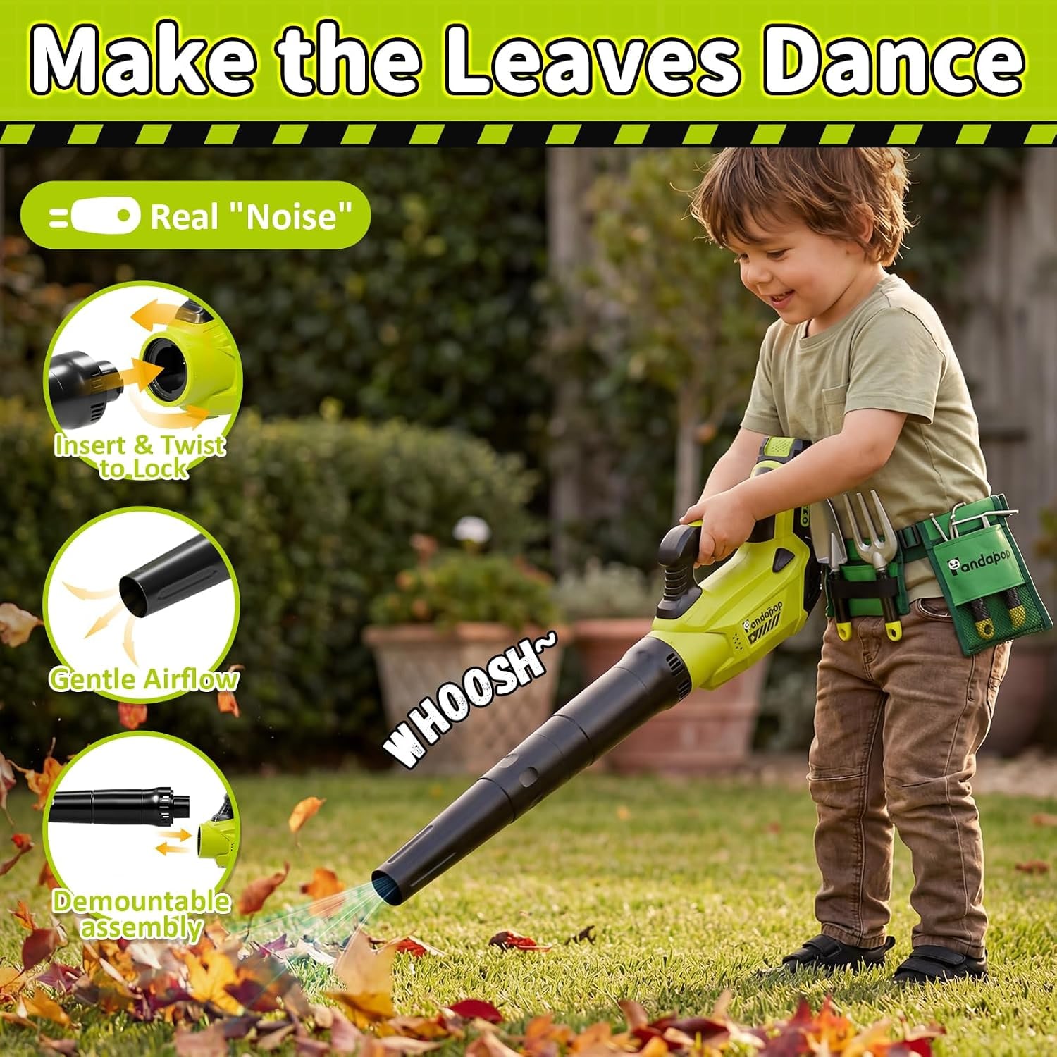 Toy Strimmer and Leaf Blower Garden Play Set: image 5