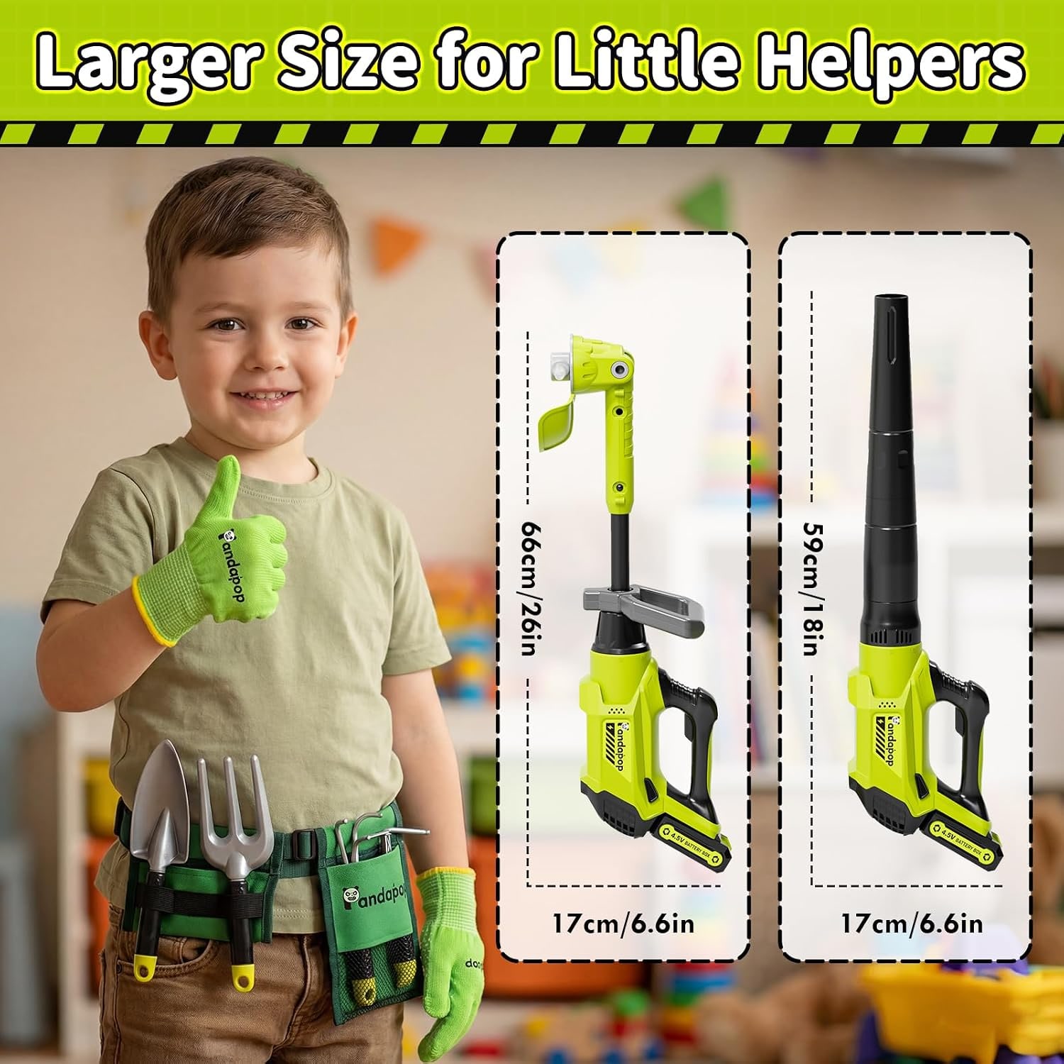 Toy Strimmer and Leaf Blower Garden Play Set: image 7